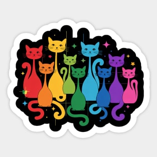 LGBT Kitten Lover Artwork Cute Cat Sticker